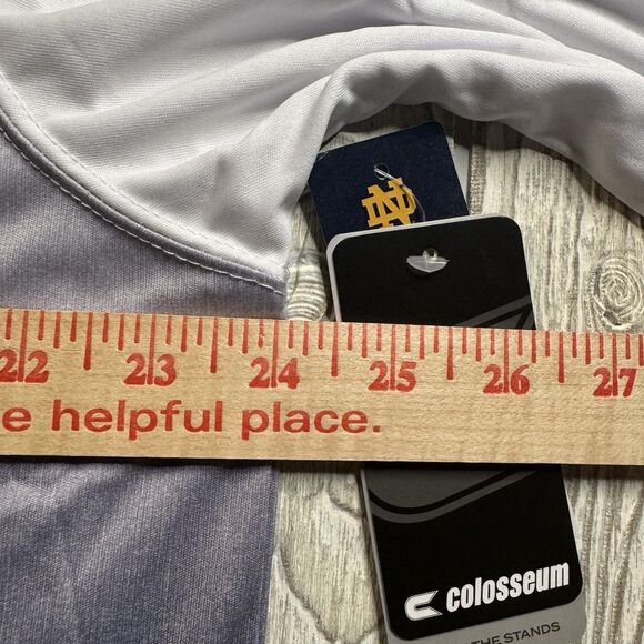 Notre Dame Irish 1/4 Zip Pullover Men’s XL White Blue Hombre Colosseum NWT - Picture 9 of 11